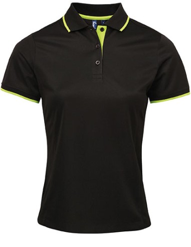 PRE-PR619-Womens Contrast Coolchecker® Polo